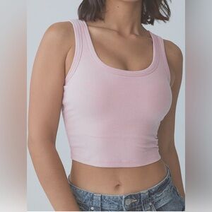 KLASSY BAMBOO SCOOP NECK BRAMI TANK (CROP)